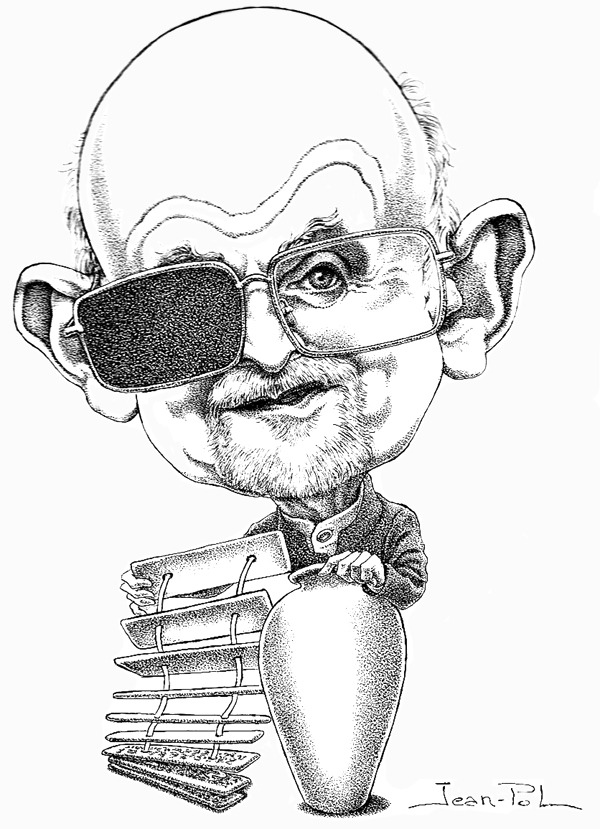 caricature de Salman Rushdie par Jean-Pol d. Franqueuil