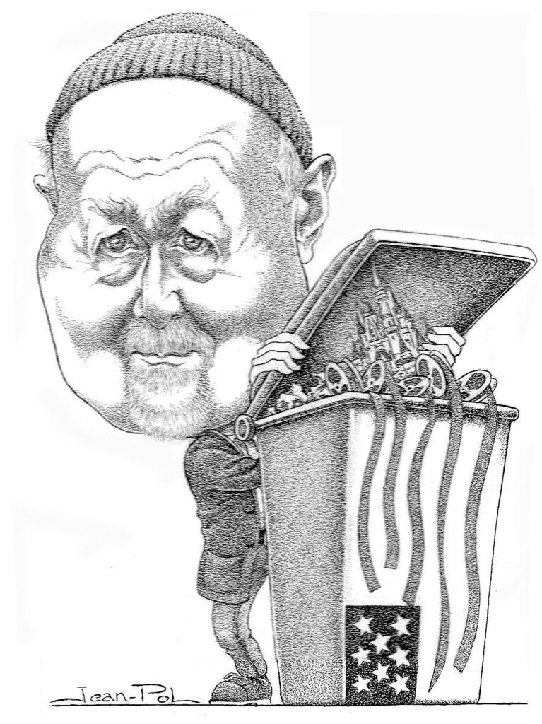 caricature de Russell Banks par Jean-Pol d. Franqueuil