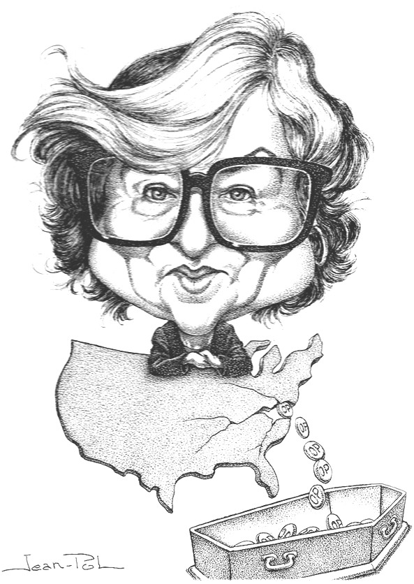 caricature de Barbara Kingsolver par Jean-Pol d. Franqueuil