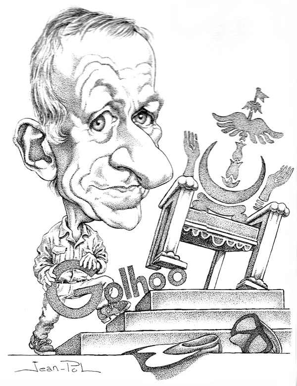 caricature de Jean-Christophe Rufin par Jean-Pol d. Franqueuil