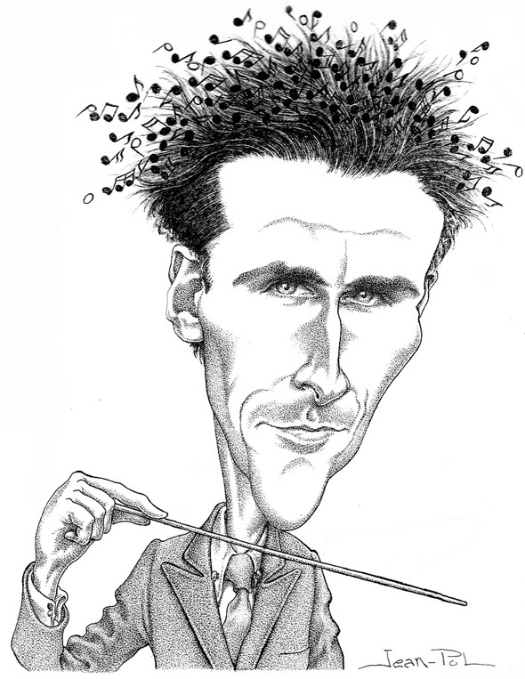 caricature de Raphaël Personnaz par Jean-Pol d. Franqueuil