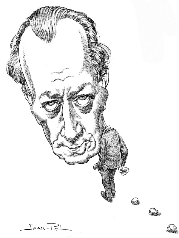 caricature de Paul Auster par Jean-Pol d. Franqueuil