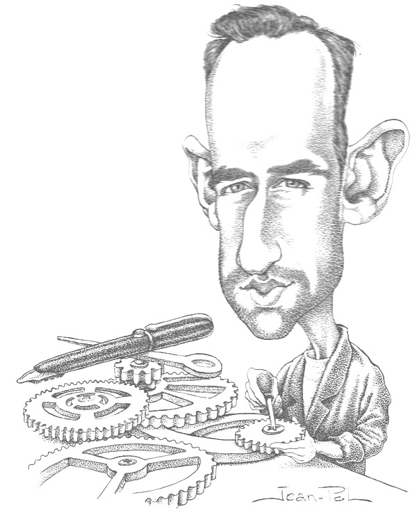caricature de Joël Dicker par Jean-Pol d. Franqueuil