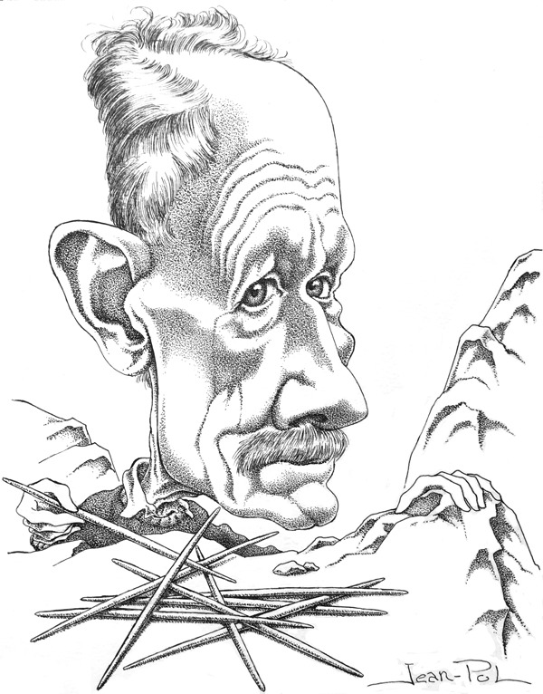 caricature de Erri De Luca par Jean-Pol d. Franqueuil