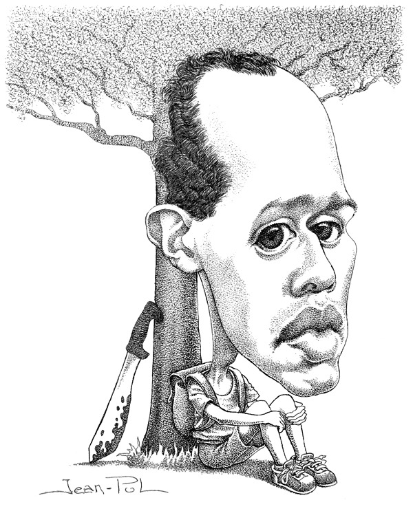 caricature de Gaël Faye par Jean-Pol d. Franqueuil