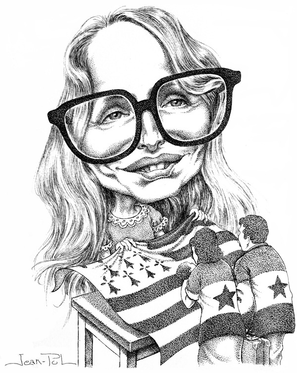 caricature de Julie Delpy par Jean-Pol d. Franqueuil