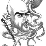 caricature de Roberto Saviano par Jean-Pol d. Franqueuil