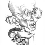 caricature de Laurent Mauvignier par Jean-Pol d. Franqueuil