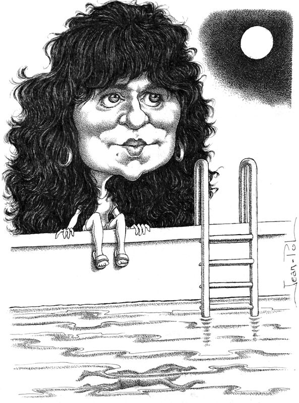 caricature de Laura Kasischke par Jean-Pol d. Franqueuil