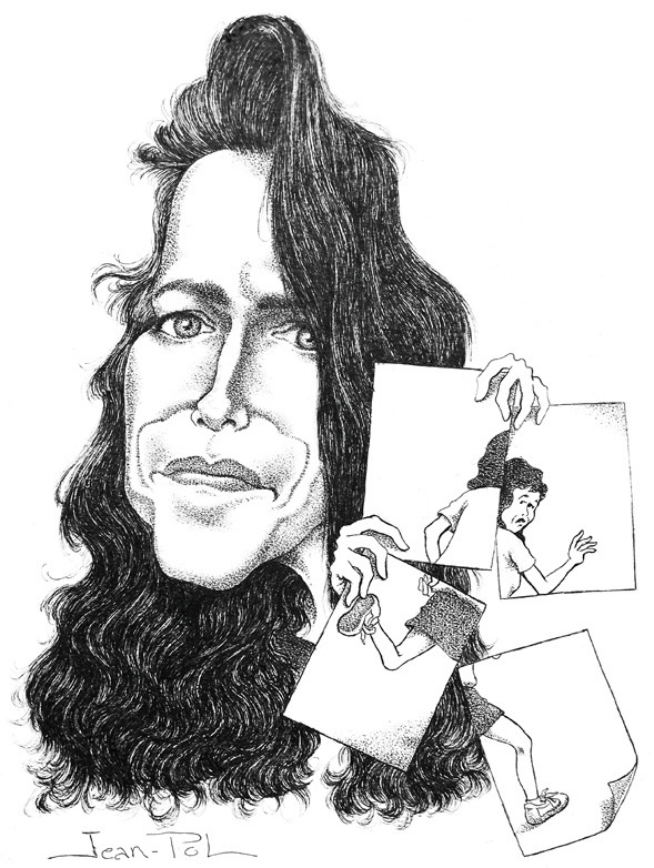 caricature de Charlotte Milandri par Jean-Pol d. Franqueuil